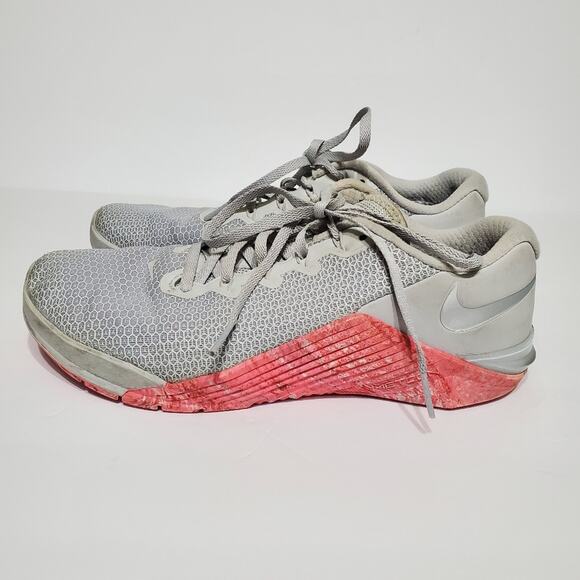 Nike Metcon 5 Grey Pink Cross Training Weightlifting Crossfit Shoe Womens Size 9 - Picture 13 of 13